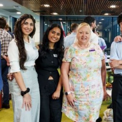 First-year medical students with Professor Riitta Partanen.